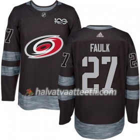 Miesten NHL Carolina Hurricanes Pelipaita Justin Faulk 27 1917-2017 100th Anniversary Adidas Musta Authentic
